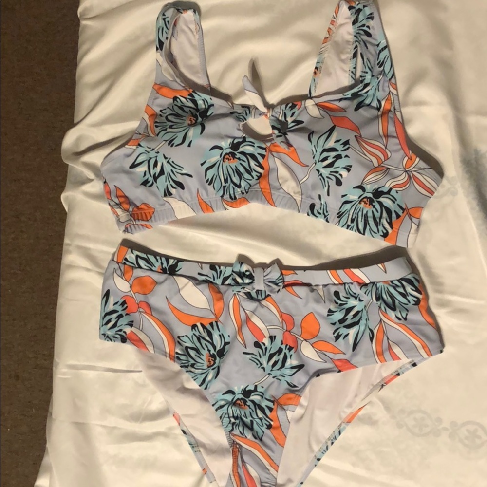Plus size Two piece high waisted bikini